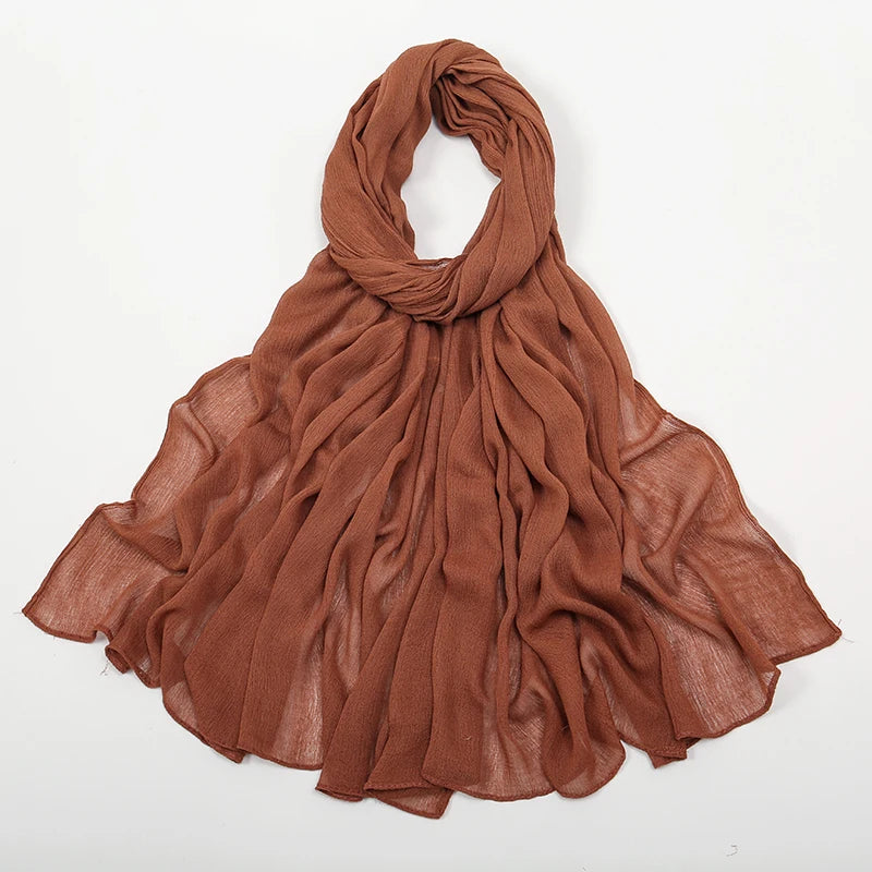 Premium Crinkle Rayon Hijab | Lightweight Modest Headscarf Wrap