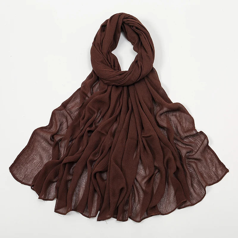 Premium Crinkle Rayon Hijab | Lightweight Modest Headscarf Wrap