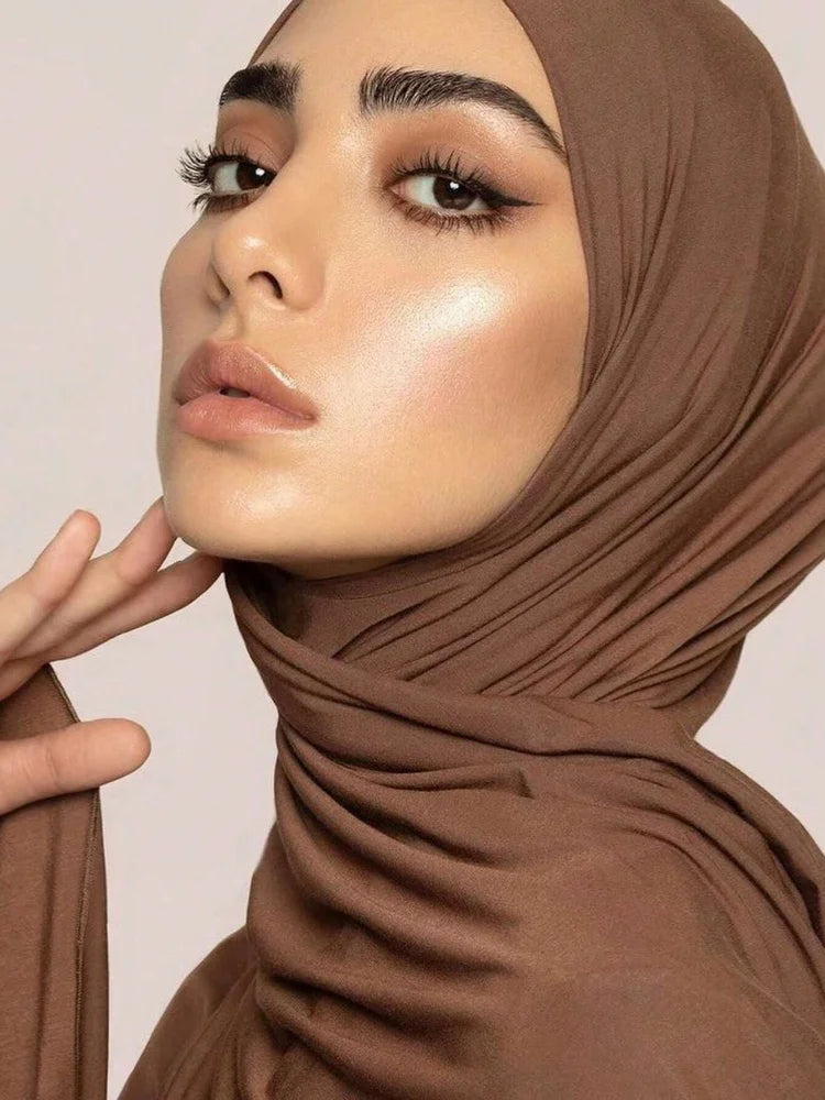 Soft Modal Jersey Hijab – Long Shawl & Turban Wrap