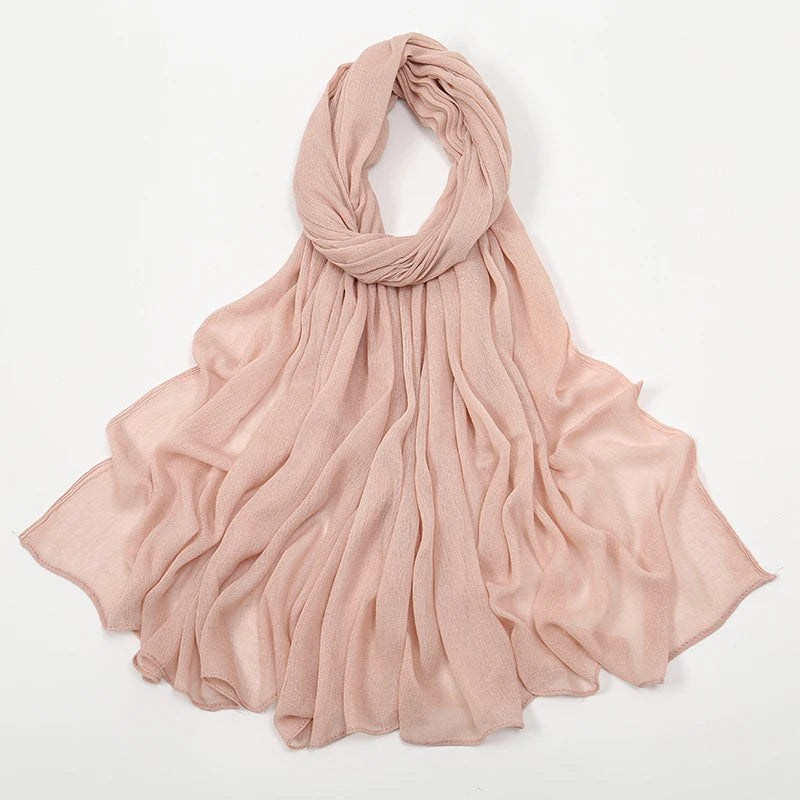 Premium Crinkle Rayon Hijab | Lightweight Modest Headscarf Wrap