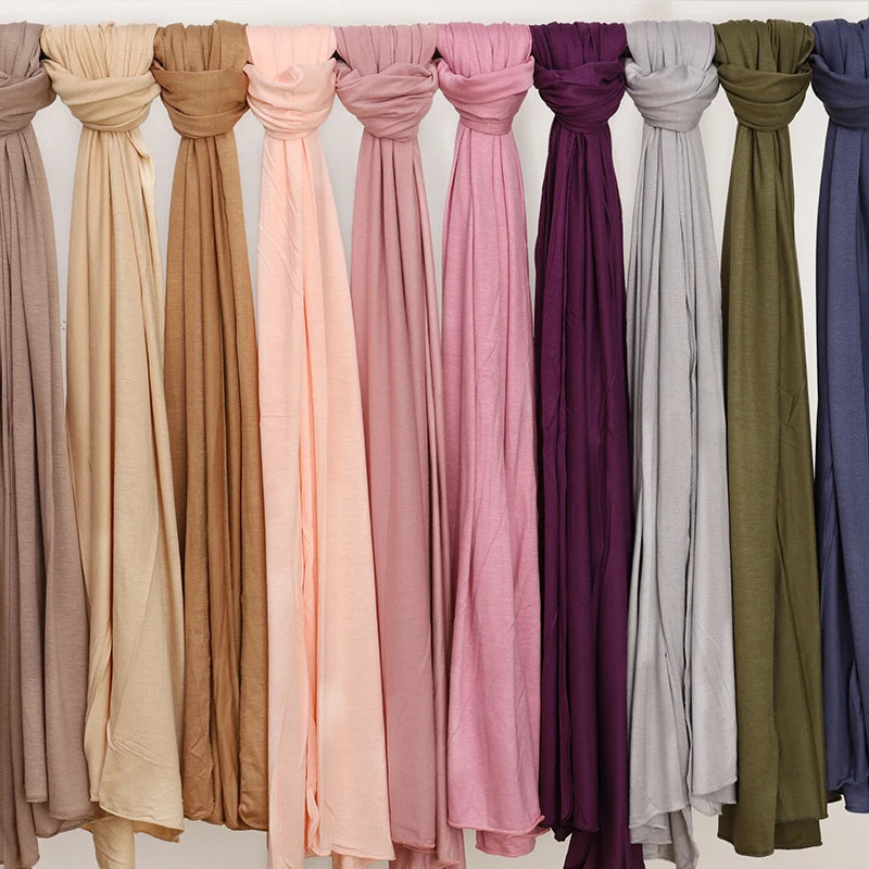 Soft Modal Jersey Hijab – Long Shawl & Turban Wrap