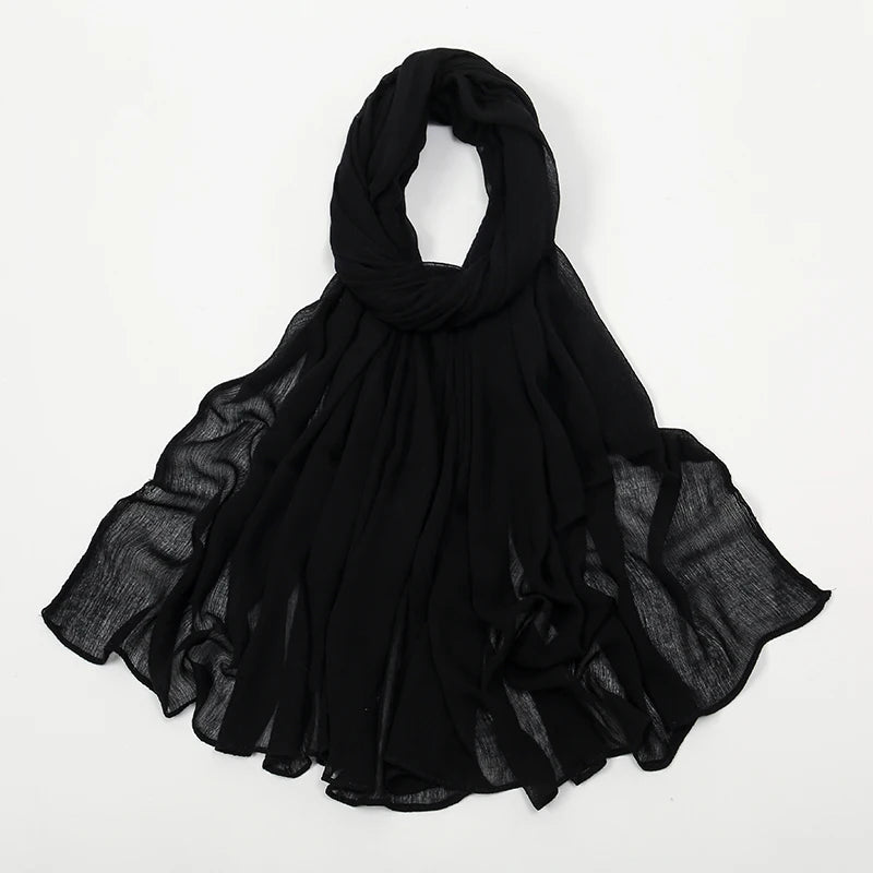 Premium Crinkle Rayon Hijab | Lightweight Modest Headscarf Wrap