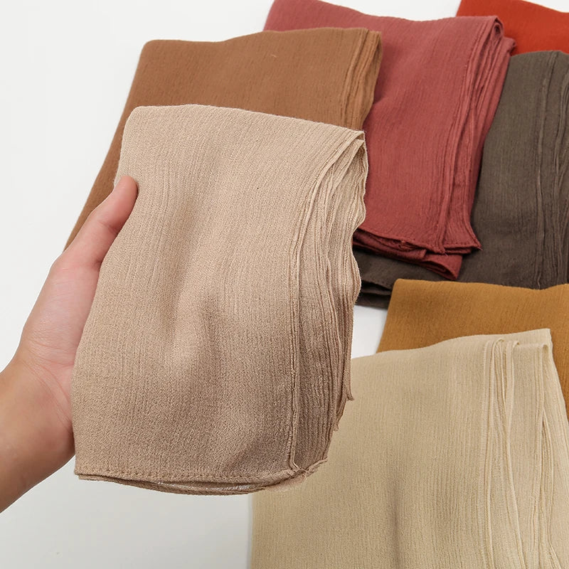 Premium Crinkle Rayon Hijab | Lightweight Modest Headscarf Wrap