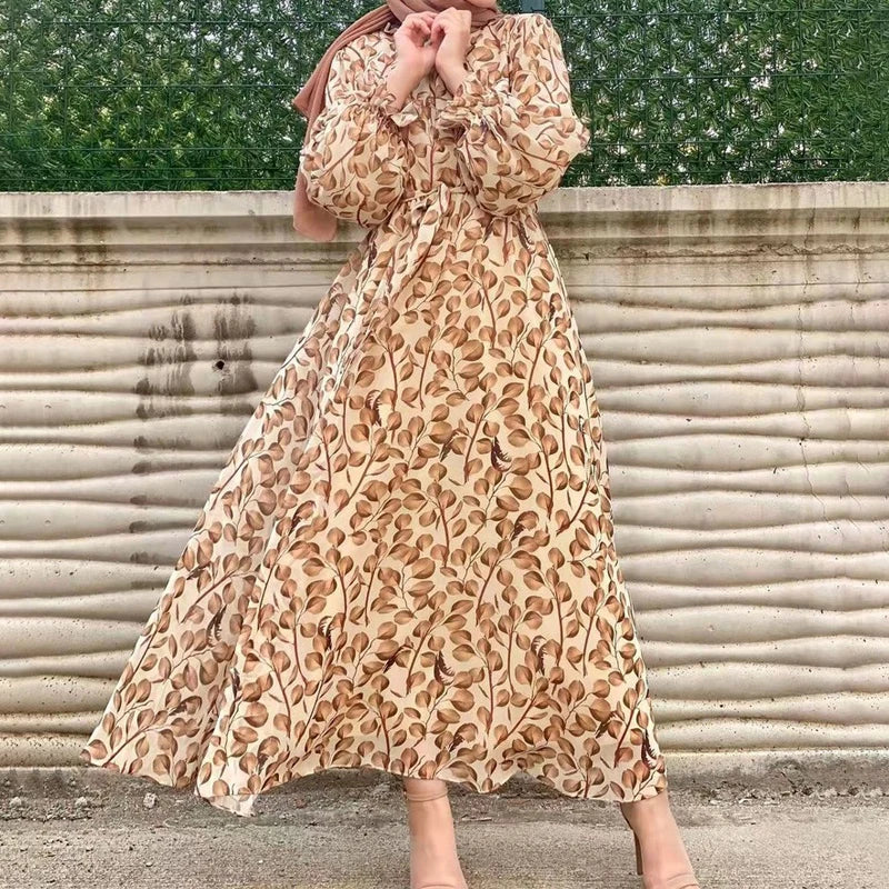 Elegant Chiffon Abaya – Middle Eastern Inspired Dress