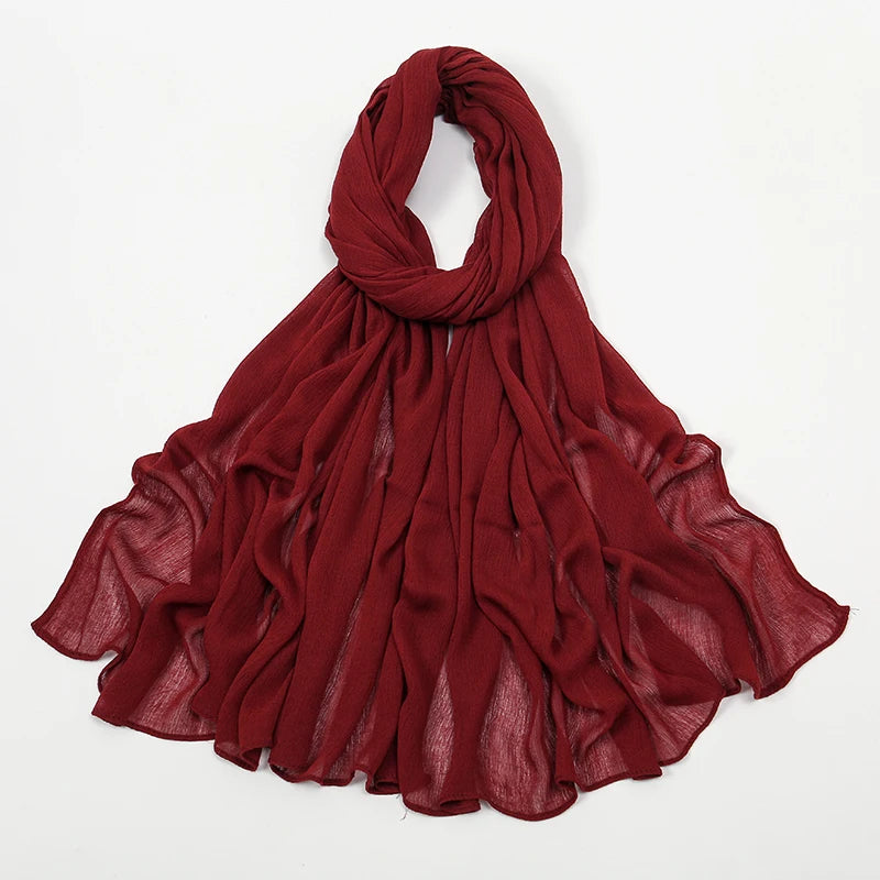 Premium Crinkle Rayon Hijab | Lightweight Modest Headscarf Wrap