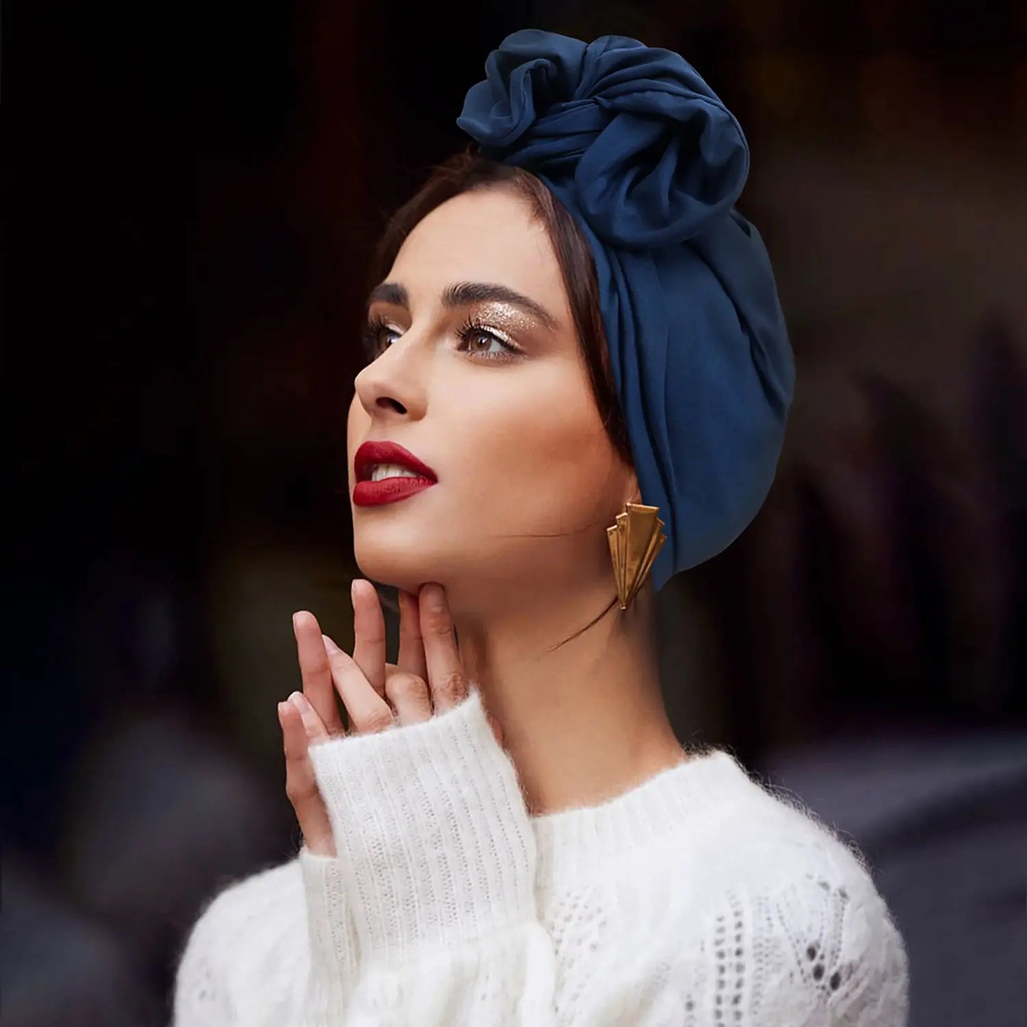 Premium Turban Headscarf for Women – Vintage Muslim Head Cover Cap