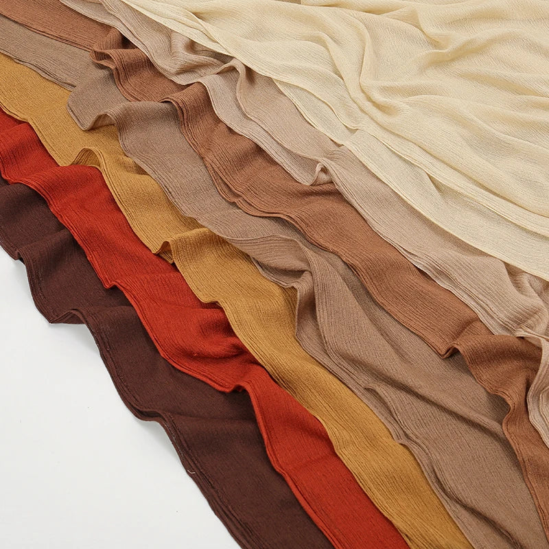 Premium Crinkle Rayon Hijab | Lightweight Modest Headscarf Wrap