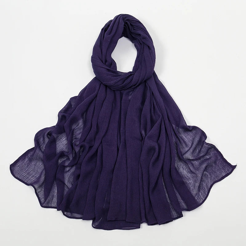 Premium Crinkle Rayon Hijab | Lightweight Modest Headscarf Wrap