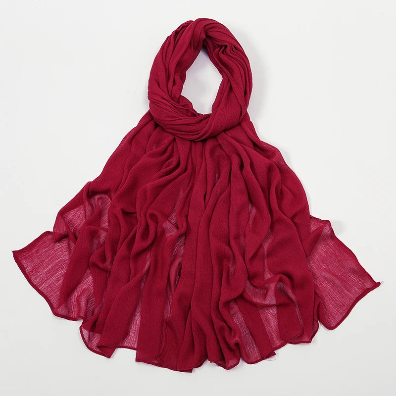 Premium Crinkle Rayon Hijab | Lightweight Modest Headscarf Wrap