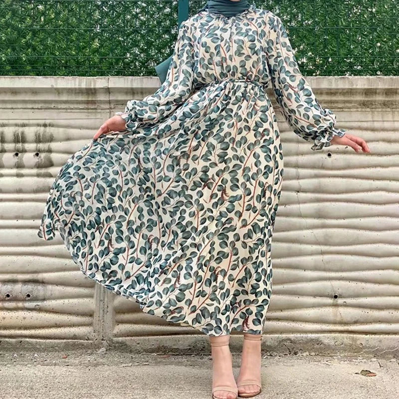 Elegant Chiffon Abaya – Middle Eastern Inspired Dress