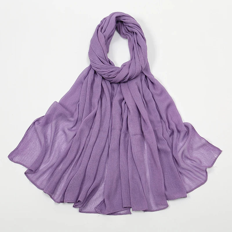 Premium Crinkle Rayon Hijab | Lightweight Modest Headscarf Wrap