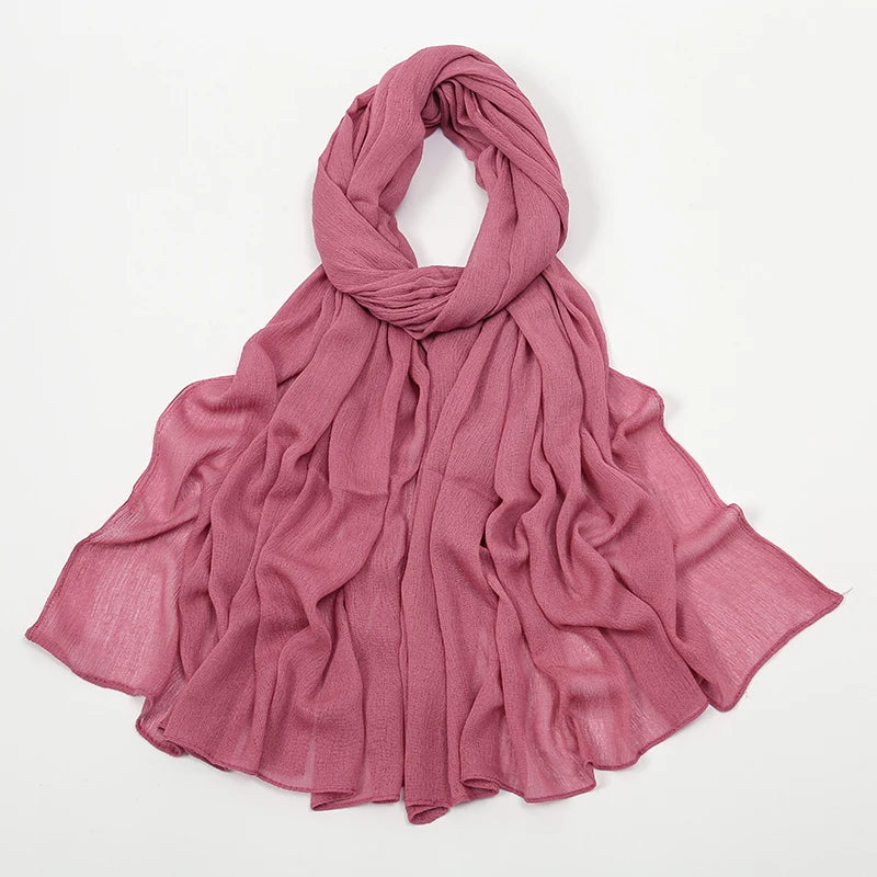 Premium Crinkle Rayon Hijab | Lightweight Modest Headscarf Wrap