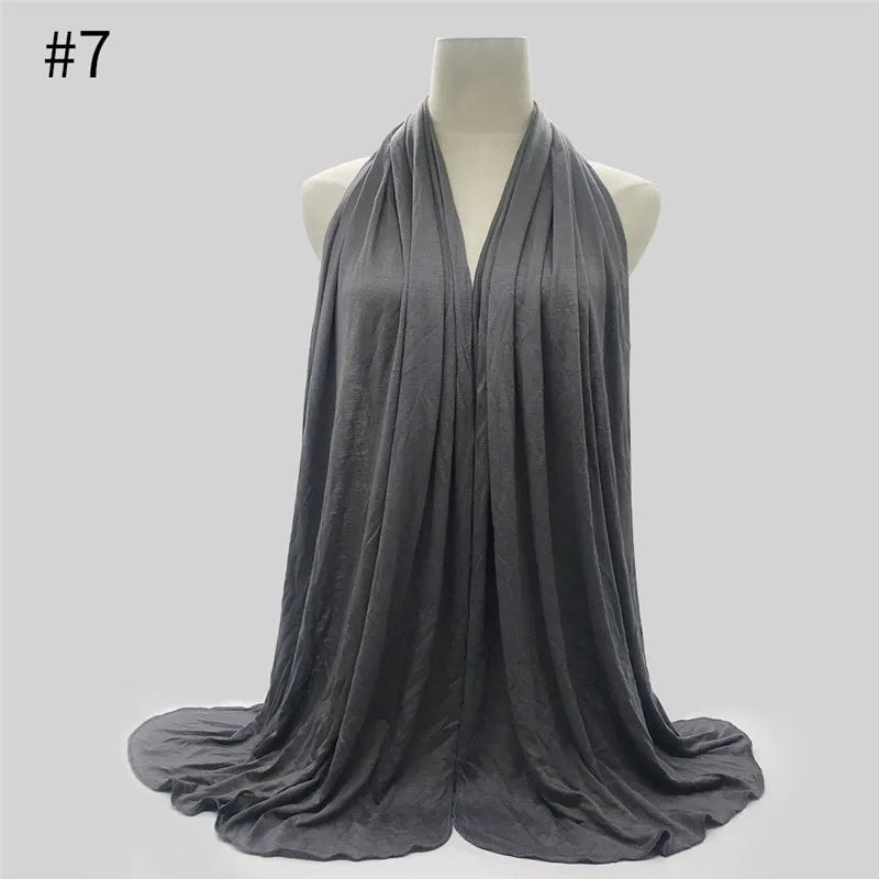 Soft Modal Jersey Hijab – Long Shawl & Turban Wrap