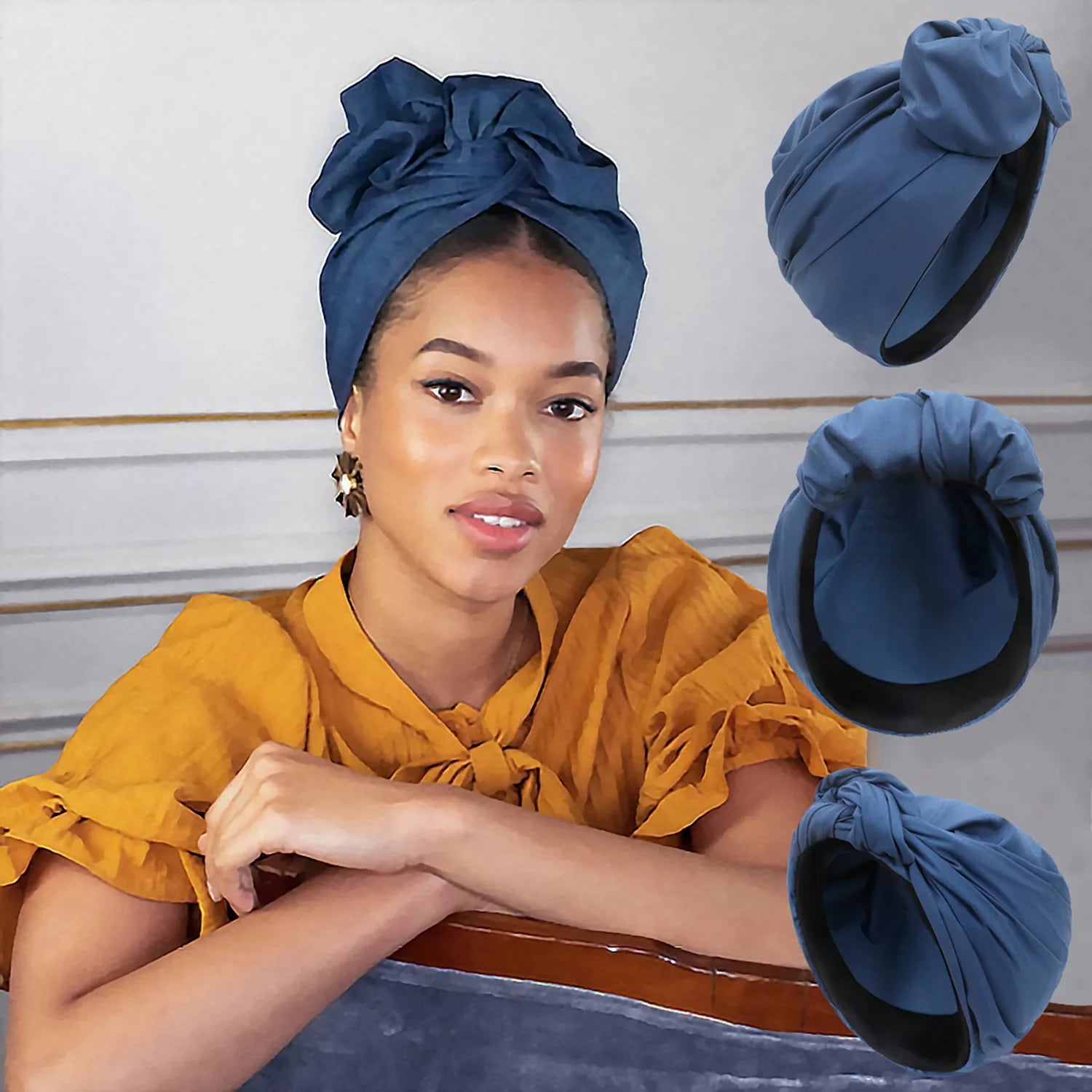 Premium Turban Headscarf for Women – Vintage Muslim Head Cover Cap